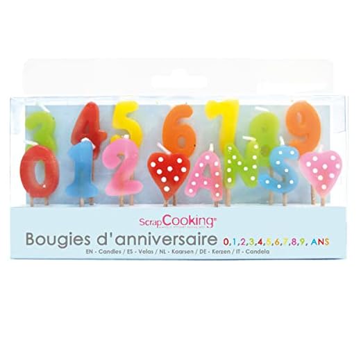 ScrapCooking 5006 15 Bougies 1,2,3 Ans, Paraffine, Multicolore, 10,5 x 17 x 2 cm