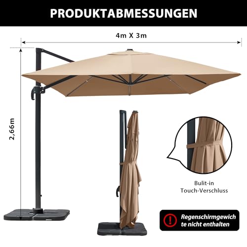Ampelschirm 3X3m Die 15 besten Produkte im Vergleich Hausbauberater