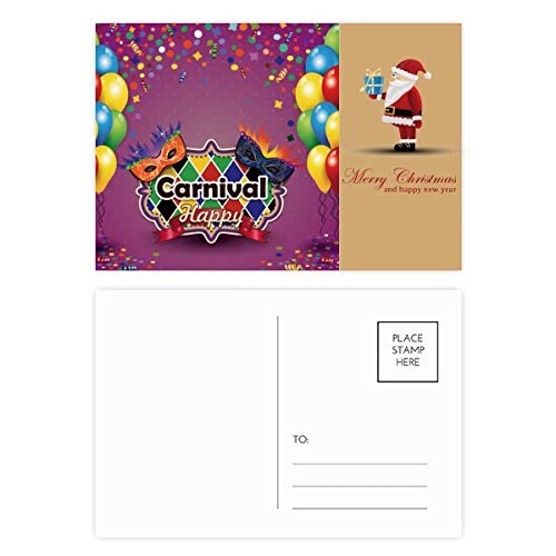 Cartes postales Happy Carnival de Venise Père Noël pour ne plus manquer de support de vœux