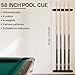 Kmise 4 Pieces Pool Cue Stick, 58” Pool Cues, 18 19 20 21 oz Canadian Maple, Pool Sticks for Adults, Billiard House Home Bar Pool Stick, Durable, Suitable for Professional Billiard Players