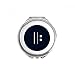 White Repetition Signature Black Hand Compact Mirror Round Portable Pocket Glass