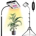 LBW Grow Light with Stand, Full Spectrum LED Plant Light, Floor Grow Lamp with 63" Adjustable Tripod, 4H/8H/12H Timer, 6 Dimmable Brightness, Ideal for Tall Plants