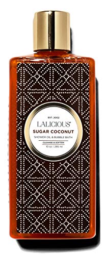 LALICIOUS - Sugar Coconut Shower Oil & Bubble Bath - 10 Ounces