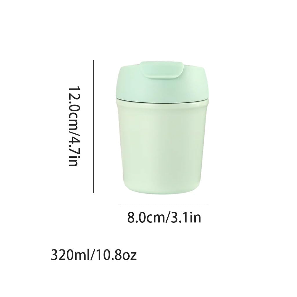 große kapazität 320 ml/10,8 oz Edelstahl-Trinkbecher mit Deckel, Kleiner Kaffee-Isolierbecher, tragbarer Taschenbecher, Outdoor-Reisebecher solide