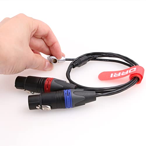 DRRI Audio Inputs Cable Dual XLR 3-Pin Female to 0B 6Pin for ARRI Alexa Mini LF Camera, RA 6P-2*3xlr female - Image 4