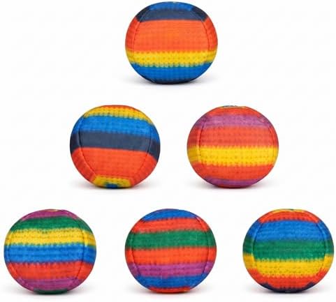 TICHA 6-Pack Hacky Footbag Sack Set – Soft Kick Sack Balls for Adults & Beginners – Durable Juggling & Outdoor Game – Portable Fun for Beach, Camping, Backyard & Summer Party