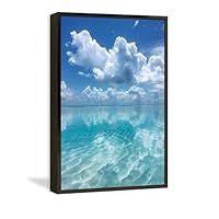 絵画 キャンバス 油絵 海 水平線 風景画 木枠 フレーム付 絵画 キャンバス 油絵 海 水平線 風景画 木枠 フレーム付