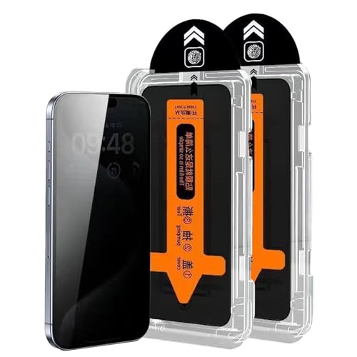 Pwzoax 2025 Novo protetor de tela invisível - Fingerprint-Proof Dust Free, 2 pacotes protetores de tela para iPhone 16 15 14 13 12 11 Pro Max (película anti-peep, para iPhone 15 Pro Max)