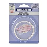 Beadalon German Style Wrapping Wire, Square, Silver Plated, 20 Gauge, 2 m / 6.5 ft