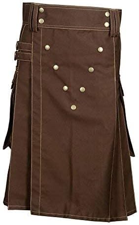 Scottish Designer Utility Kilts for Men Black Cotton Kilt Color & Size Options Available - Image 7