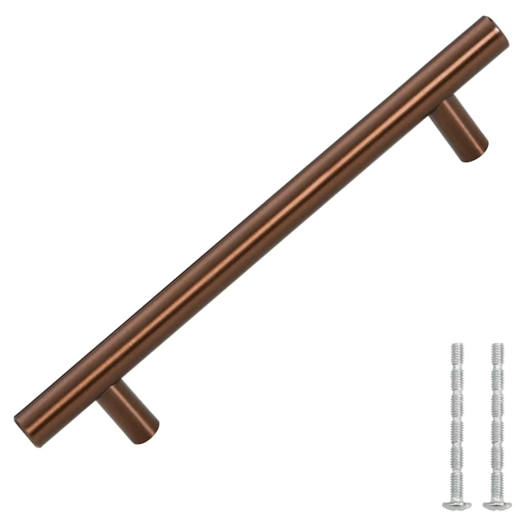 Lot de 10 poignées de meuble en acier inoxydable - Espacement des trous : 128 mm - Pour armoire, tiroir, commode, porte, style vintage rétro industriel