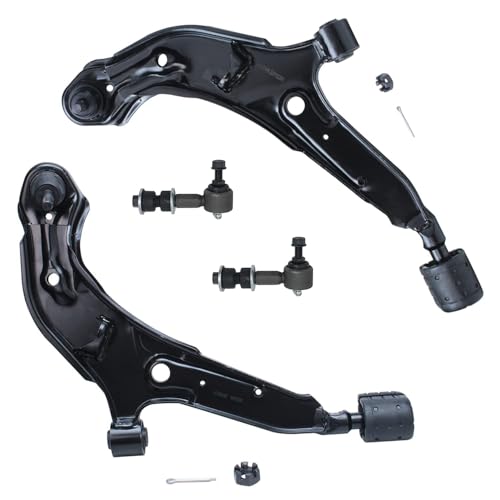 Image of Detroit Axle - Front Lower Control Arms Kit for 1998-2001 Nissan Altima 1999 2000, 2 Lower Control Arms, 2 Sway Bar End Links Replacement