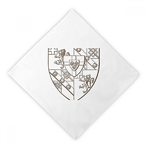Servilletas de tela reutilizables blancas DIYthinker con diseño barroco de león, 2 piezas 2