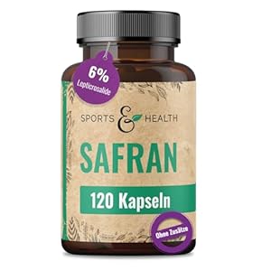 120 Safran Kapseln Hochdosiert – 30mg Extrakt und 1,8mg Lepticrosalide pro Kapsel – Vegan – Saffran Ohne Zusätze, Saffron Supplement, Saffron Extract, Safran-Extrakt Kapseln