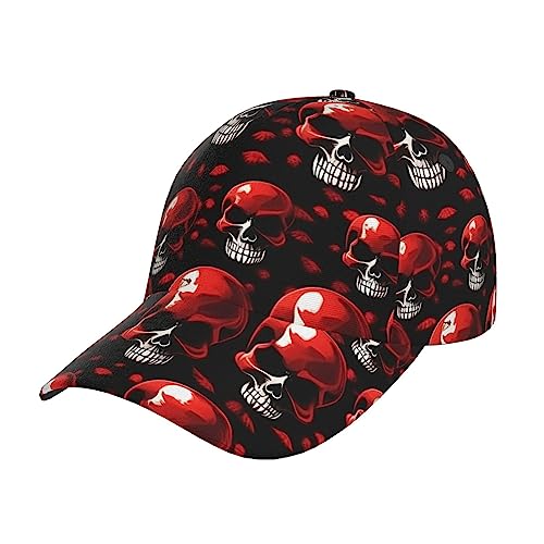 Casquette de baseball rétro chapeau de sport polyvalent délavé taille unique rouge