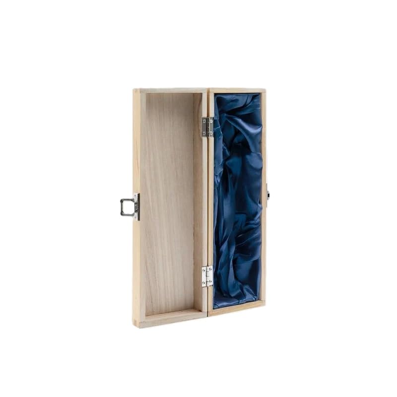 Hyper Mart Unpainted Wooden Wine Champagne Whisky Gift Box with Lock, Bottle Storage