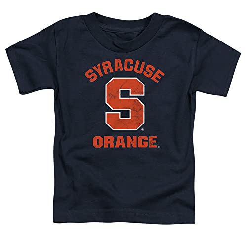 Syracuse University Official Syracuse Logo Distressed Unisex Toddler T Shirt,Navy, 4