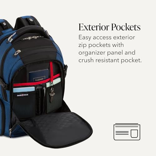 Image of SwissGear 5358 USB ScanSmart Laptop Backpack. Abrasion-Resistant & Travel-Friendly Laptop Backpack Exclusive Bundle with Lock