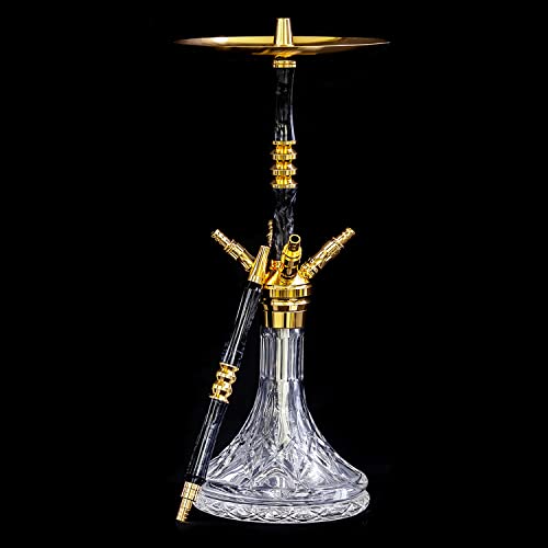 ORACLE HOOKAH® Epoxidharz Shisha Set Komplett 60cm - Alu Shisha 4 Anschlüsse mit Zubehör wie Schlauch Tonkopf Mundstück… – Bild 6