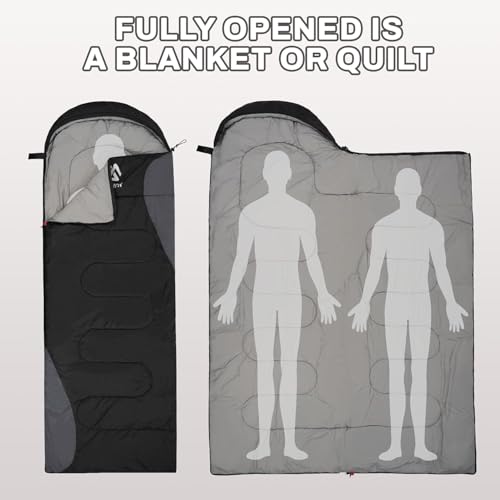 Image of amping Sleeping Bag Adult EnvelopeA‚Mummy Outdoor Lightweight Portable Waterproof Perfect Traveling,Hiking Activities