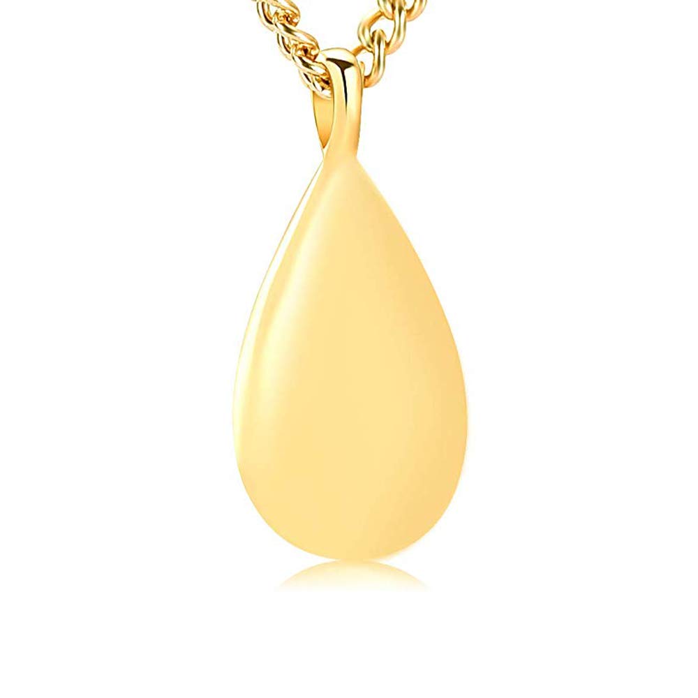 Engraved Teardrop Urn Necklace for Ashes Simple Cremation Urn Necklace Keepsakes Memorial Jewelry for Women Gift Cremation Jewelry for Loved One