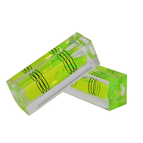 High Precision Mini Level Bubble Small Horizontal Bubble Three Line Horizontal Pearl Level Magnetometer (52*18*15mm green)2PCS - Thumbnail 4