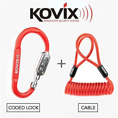 Miniatura 2 de Cerradura de combinación para casco de motocicleta, cerradura de seguridad con cable para motocicleta, scooter, bicicleta de calle, asegura casco,