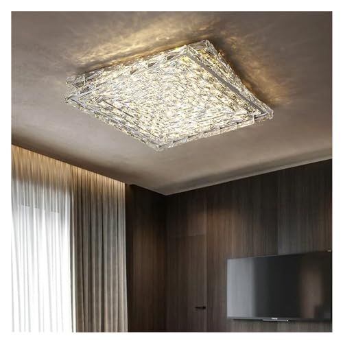Lustre en cristal de luxe avec éclairage LED intégré chrome argent LWX