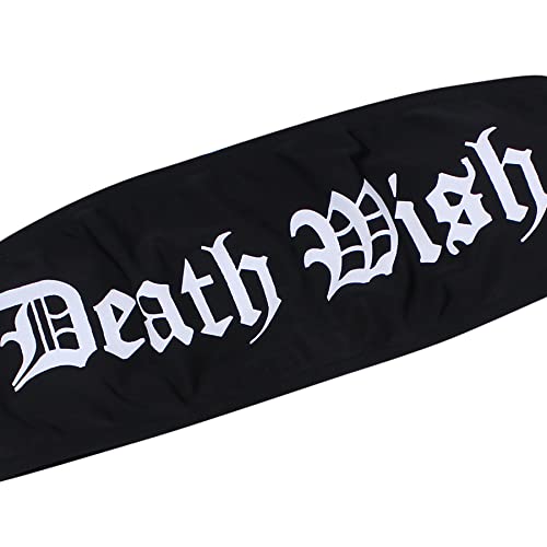 JUMISEE Women Skull Letter Pattern Goth Bikini Set 2 Piece High Waist Bandeau Swimsuit3