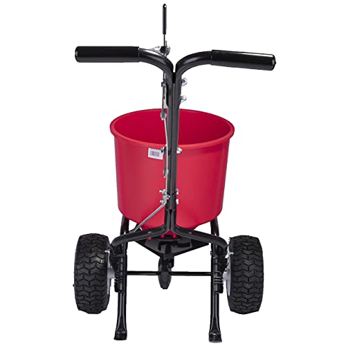EarthWay 2600A-PLUS Spreader Lawn Aerator & Fertilizer Spreader, 40lb Hopper Capacity, Red, Durable, All Terrain Pneumatic Tires, Rust-Proof Polypropylene, Epoxy Coated Steel Frame - Image 5