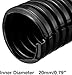 XYWHPGV 7.5M Length 25mm Outside Dia Opening Corrugated Bellow Conduit Tube for Electric Wiring Black(fdc9b 1ae7f d082a 74b20 09adb bc9a8