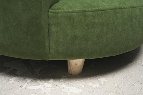 Dog Bed, Large Dog Couch with Washable Cover, Wooden Legs, Elevated Fancy Foam Pet Sofa for Medium & Large Breeds(Green) - Image 5