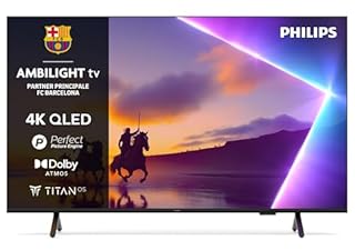 Philips Ambilight 75PUS8510 4K QLED Smart TV - Display 75’’ con piattaforma Titan OS, Pixel Precise Ultra HD e Dolby Atmos Sound - Funziona con Alexa e Google Voice Assistant