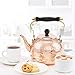 Old Dutch Hammered Copper Teakettle with Wood Handle, 2 Qt.