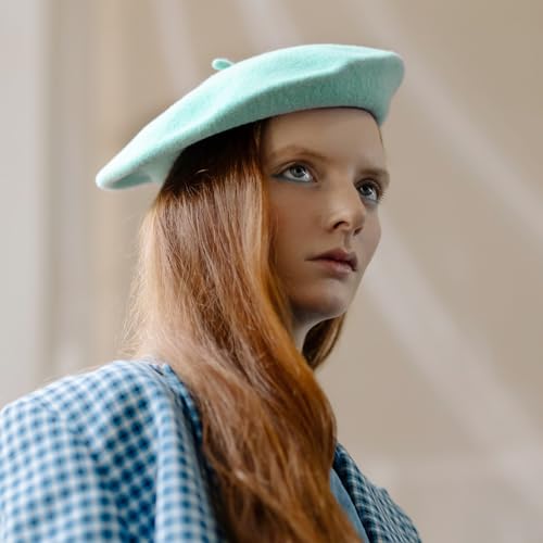 Image of Klong Women Wool Beret Hat French Style Solid Color