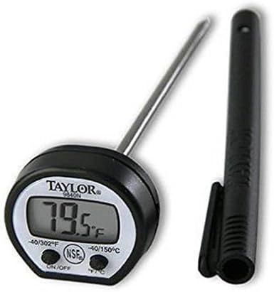 TAYLOR 9840 PROFESSIONAL DIGITAL MEAT POCKET LCD THERMOMETER WITH BATTERY, NEW,