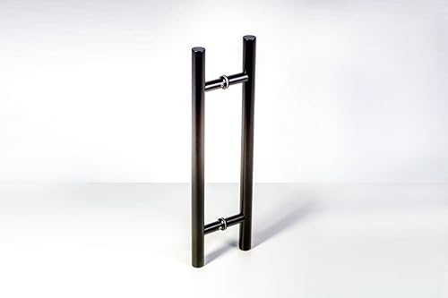 Miniatura 3 de Moderno Contemporáneo Barra de forma redonda Escalera, Puerta de acero inoxidable Tira de regadera de cristal, Entrada de granero Interior exterior