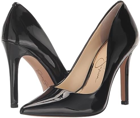 Jessica Simpson Women's Cassani Pointed Toe Pump, Black Patent, 5 | Image 6
