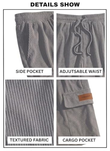 Image of SMOWKLY Authentics Classic Men's Polycotton Ribbed Cargo Stretch Shorts |Half Pant with Drawstring & 4 Pockets | Lightweight & Quick Dry | Men Shorts Casual |Summer Shorts Pant for Men