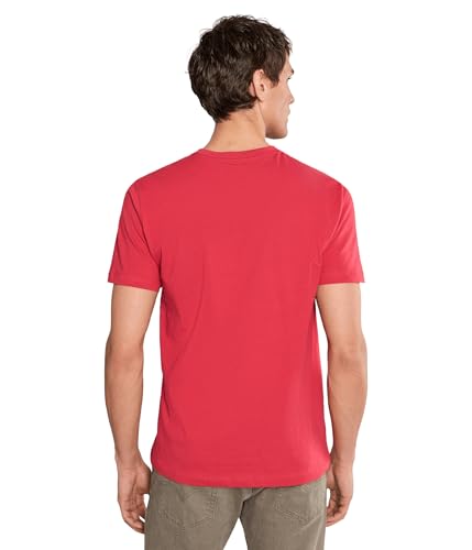 Image of U.S. Polo ASSN. Men's Solid V‑Neck T-Shirt, Autumn Sky Red, X-Large