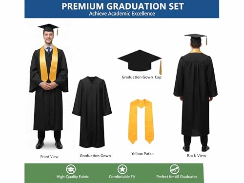 Image of graduation gown for adult convocation gown for boys & girls fancy dress competition