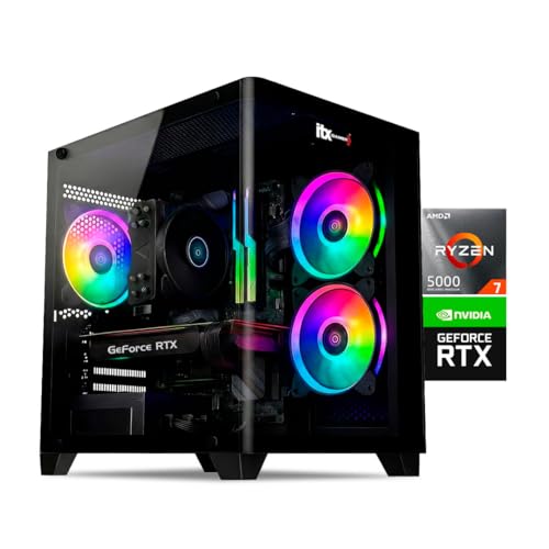 PC Gamer ITX Arena, Ryzen 7 5700, NVidia GeForce RTX 5060 8GB, Ram 16GB, SSD NVMe 1TB, B550, Gabinete Gamer (16GB | SSD 1TB)