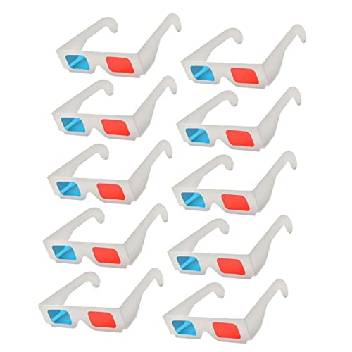 QUMIIRITY Gafas 3d De Papel y Azules Estilo 3d Livianas y Portátiles Paquete De 10 Unidades Casa y Cine Diseño Confiable