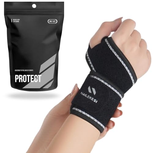 Muñequera Ambidiestra Ortopédica, Especial para Muñeca Abierta, Tendiditis y Esguince. Diseño Anti Rozaduras. Compresion Ajustable. Cómoda Y Transpirable. Muñequera Tunel Carpiano. (Color Negra)