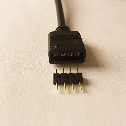 LITAELEK 2 x 2 m RGB LED Strip Extension Cable 4-Pin Connector Band Connection Extension for 5050 3528 2835 Strip, Black - Image 2