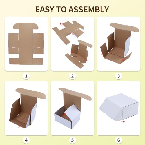 Image of WIFTREY 12x9x6 inches White Shipping Boxes pack of 15, Corrugated Cardboard Boxes 12 x 9 x 6 for Packaging Small Business, Moving, Mailing