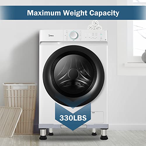 Kokorona Washing Machine Stand Mini Fridge Stand With 4 Strong Feet (5.1-6.3In High), Adjustable Refrigerator Base Multi-Functional Washer Dryer Pedestals, Max Load 330Lbs #TOP5