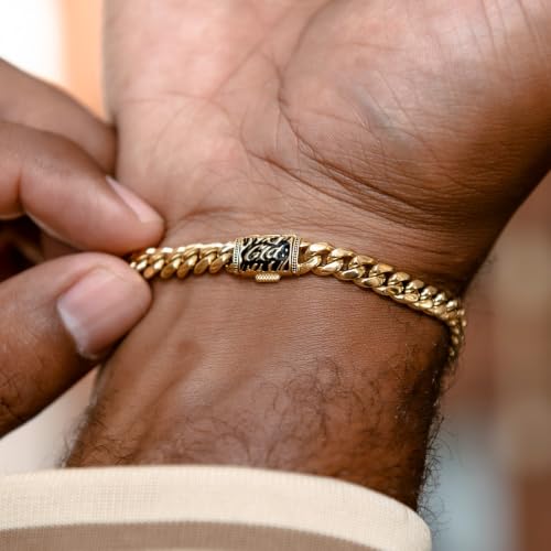 Pulsera Cubana GLD Shop 6MM 8 Pulgadas Oro Unisex miniatura 4
