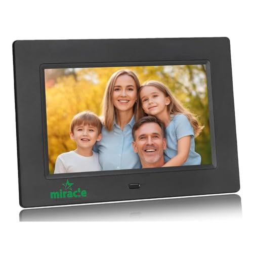 Image of Miracle Digital 7 Inch Digital Picture Frame,HD IPS Digital Photo Frames,Wall Mounted Electronic Slideshow,Using USB or SD to Play Photos /Videos /Music