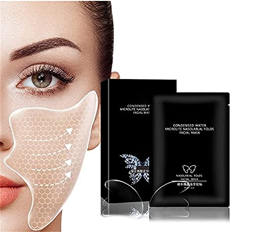5Pair Beauty Face Nutrition Wrinkle Removal Sticker Face Forehead Neck Eye Sticker, Anti-wrinkle Silicone Patches, Instant Beauty Face Nutrition Wrinkle Removal Lift Sticker (Facial Sticker)